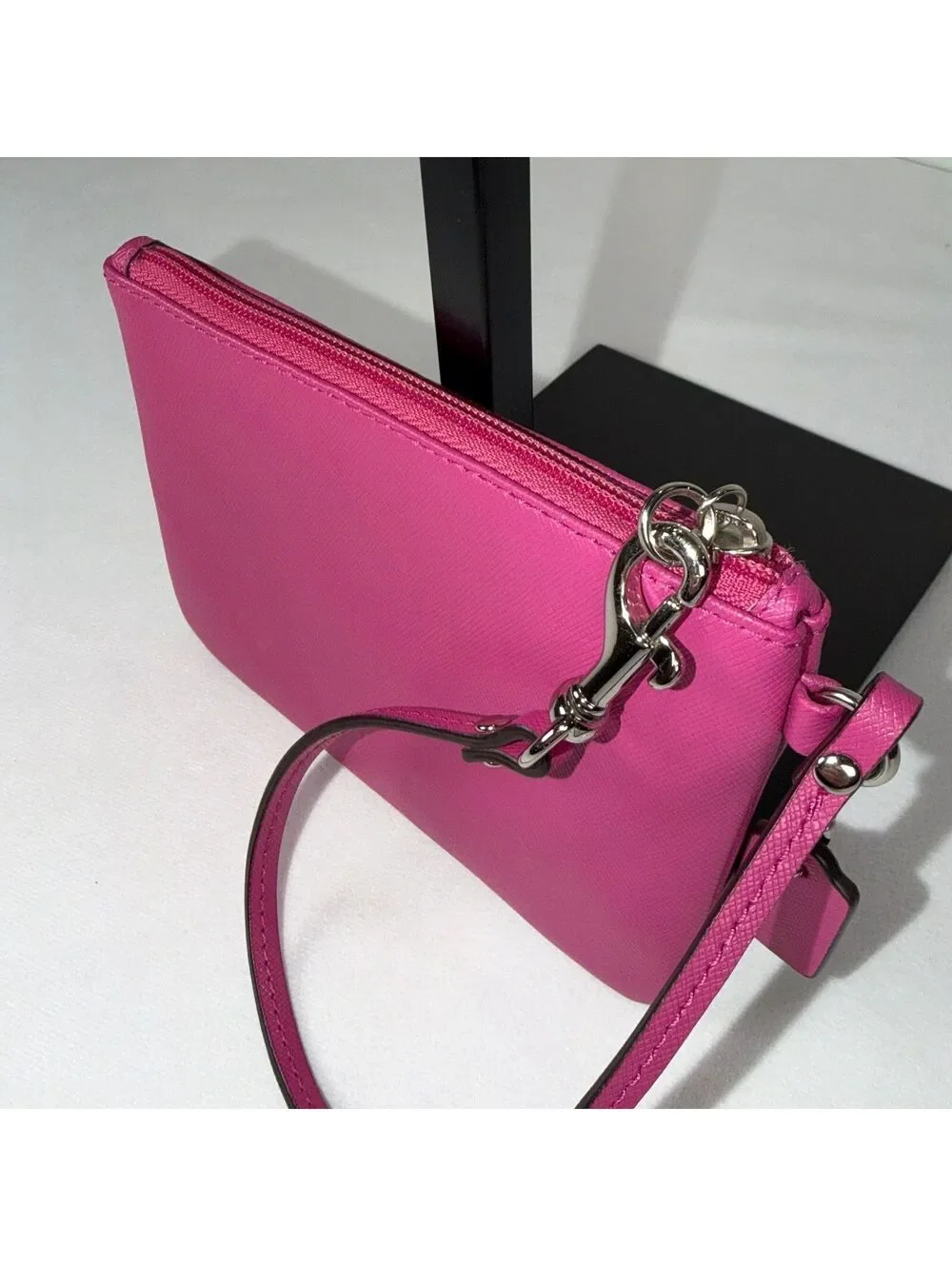 Coach Fuchsia Corner Zip Wristlet
